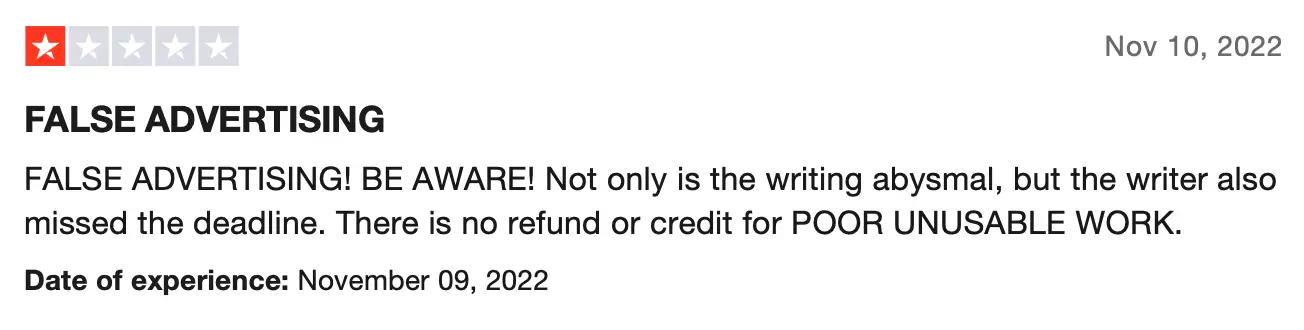 UKWritings review on Trustpilot